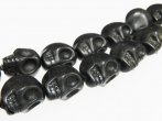 12mm Black Howlite Skull - Single